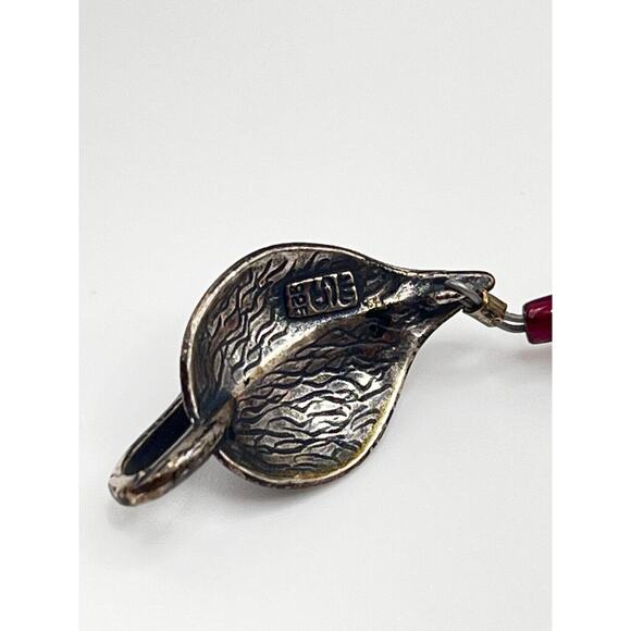 Rare Antique. Fine Sterling Silver .950 Tribal Ethnic Necklace & Owl Pendant - Picture 5 of 16